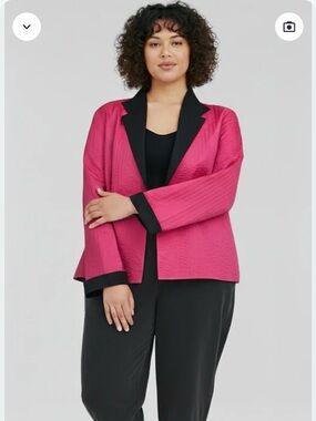 CHICO'S Double Tuck Cambia Tutu/Black Long Sleeve Reversible Jacket